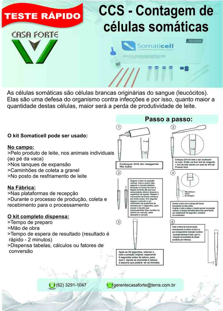 Kit Somaticell p/ Analise CCS cx c/ 100 Testes
