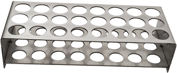 Suporte Inox para 24 Tubos de Crioscopio